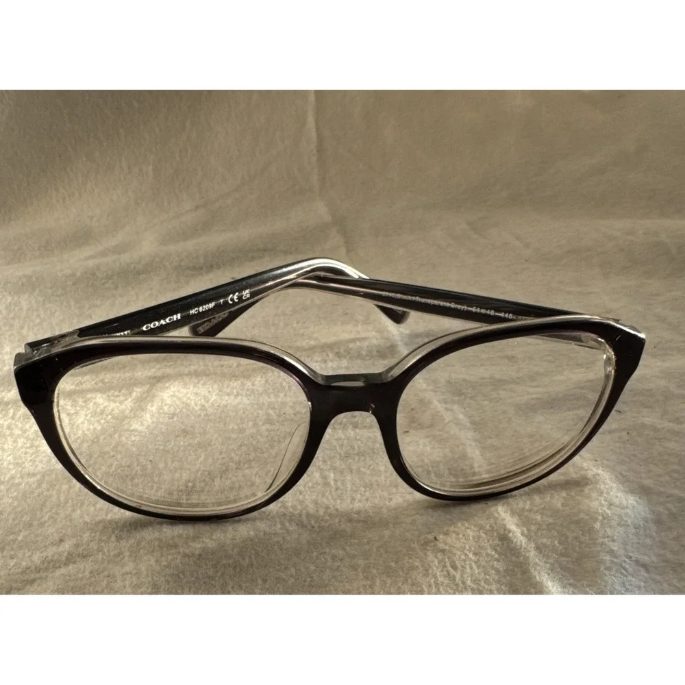 Coach Eyeglasses Frames Only, HC 6209F 54 18 145 5745 (Transparent Black) Round